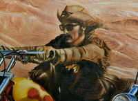 Oil painting Dennis Hopper close up